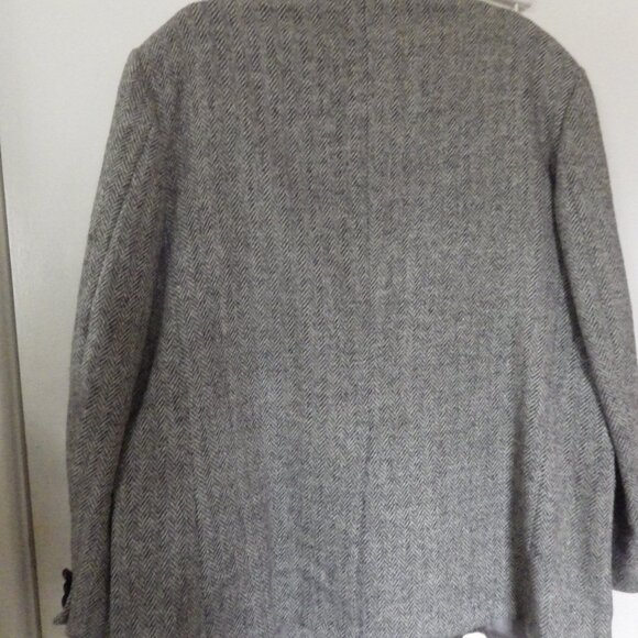 Gray Harris Tweed Sportscoat/ Pure Scottish Wool/ Size 46 Chest - Picture 4 of 7
